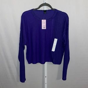 Wild Fable Waffle Weave Cropped Long Sleeve Large NWT